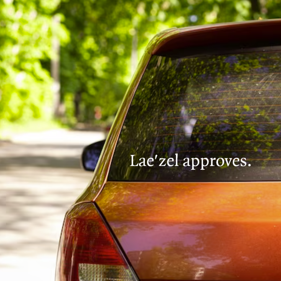Lae'zel Approves vinyl decal / sticker