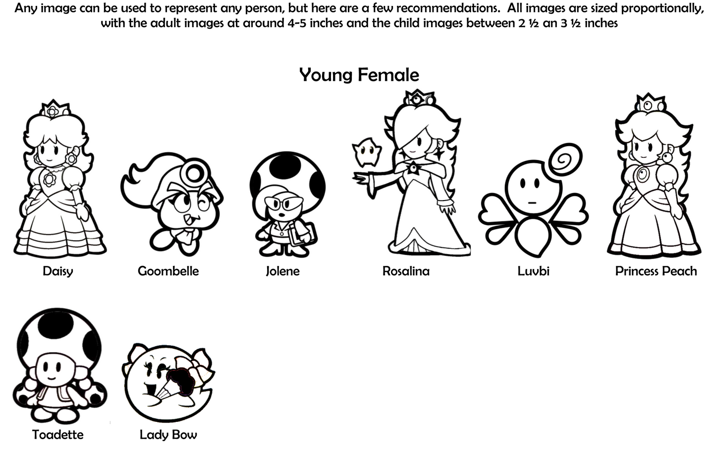 Super Mario Stick Figure Family Vinyl Decal / Sticker / Label