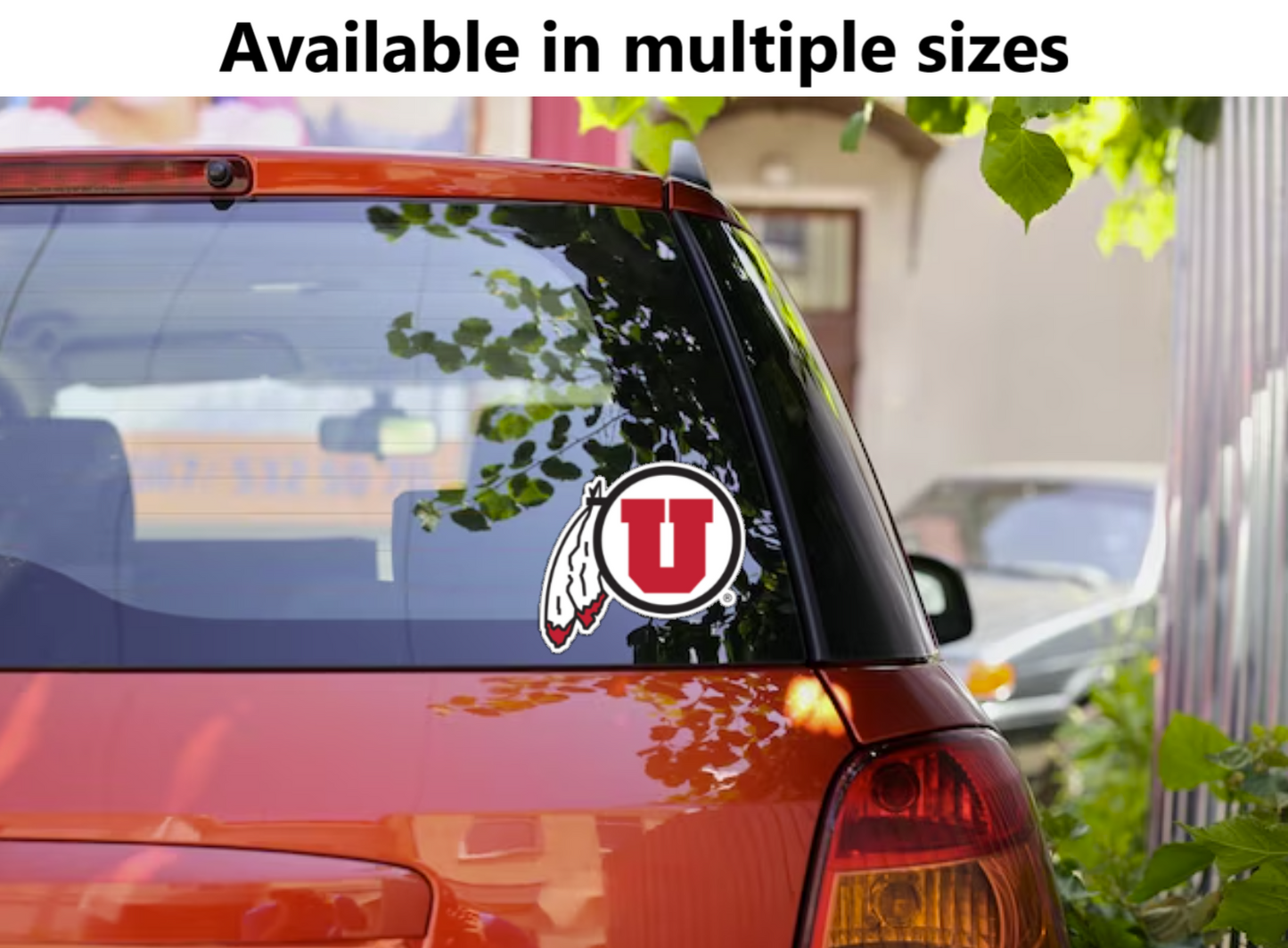 Window Decal - University of Utah Circle and Feather