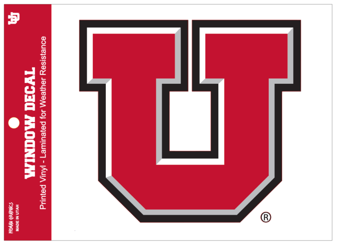 Window Decal - University of Utah Block U