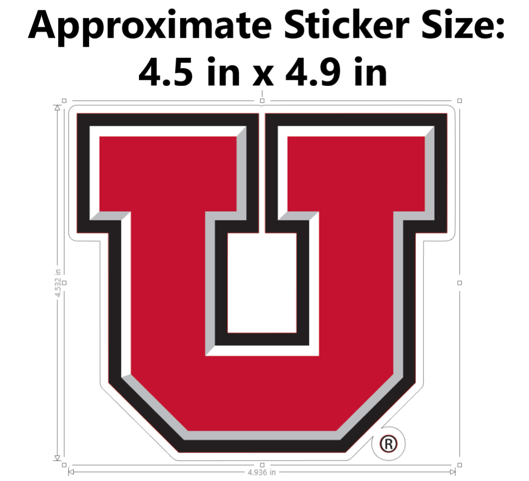 Window Decal - University of Utah Block U