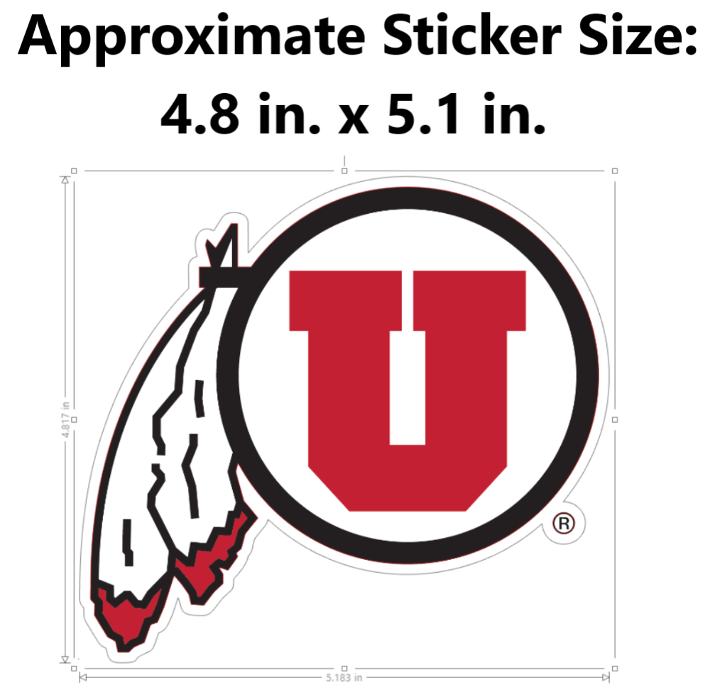 Window Decal - University of Utah Circle and Feather