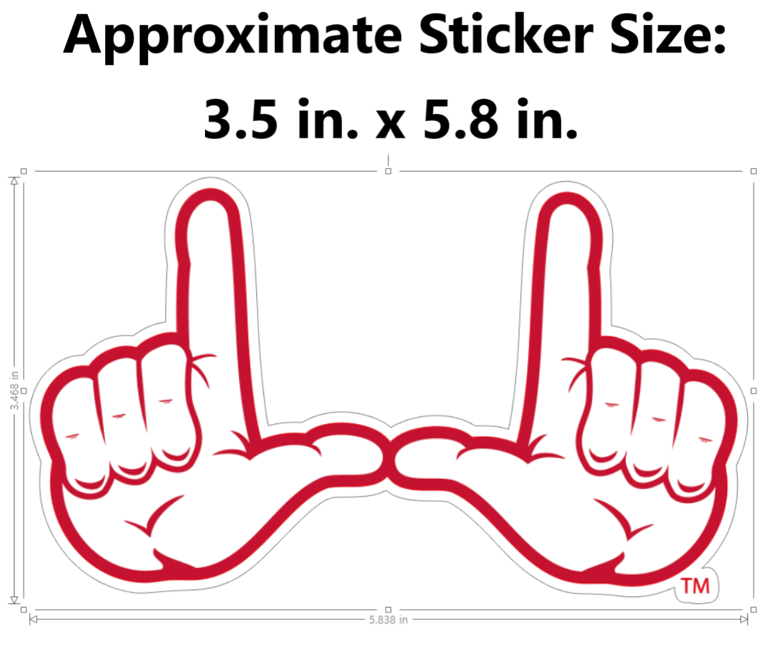 Window Decal - University of Utah U Hands - U Fingers