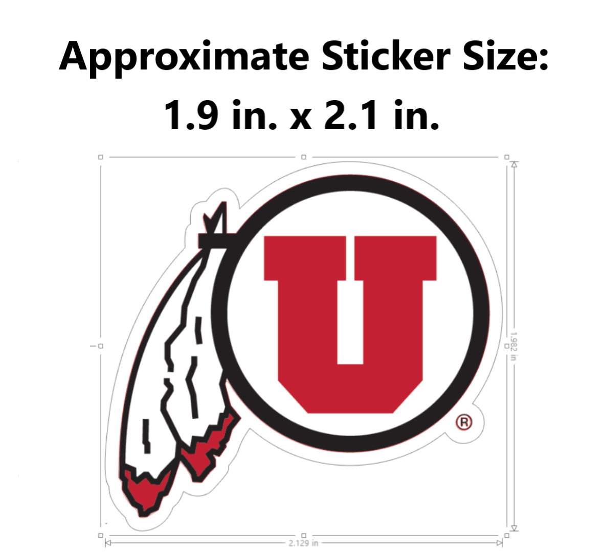 Water Bottle Sticker - University of Utah Multi-Logo 4-Pack
