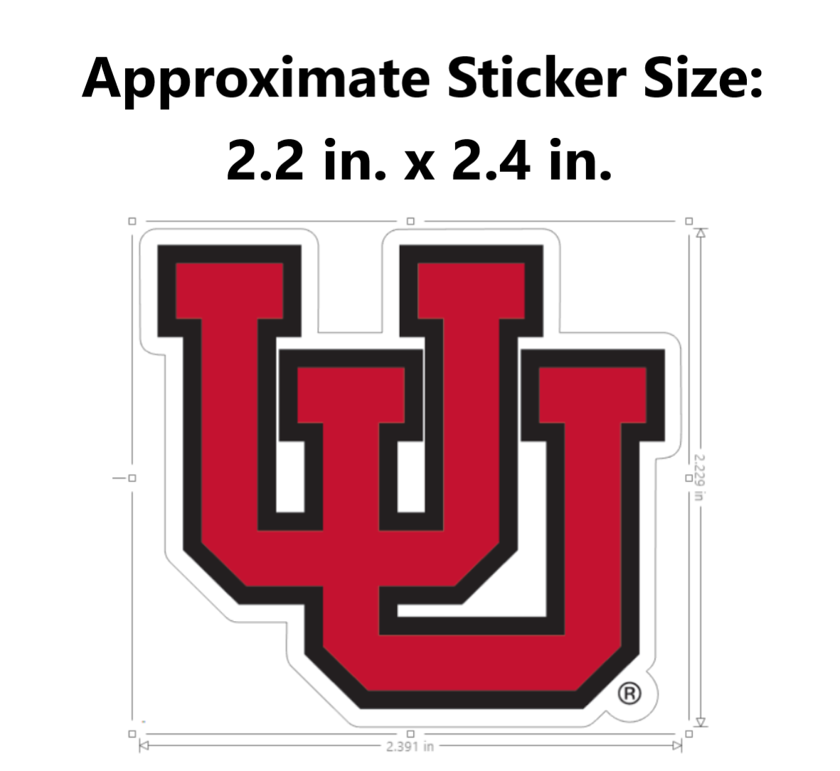 Water Bottle Sticker - University of Utah Multi-Logo 4-Pack
