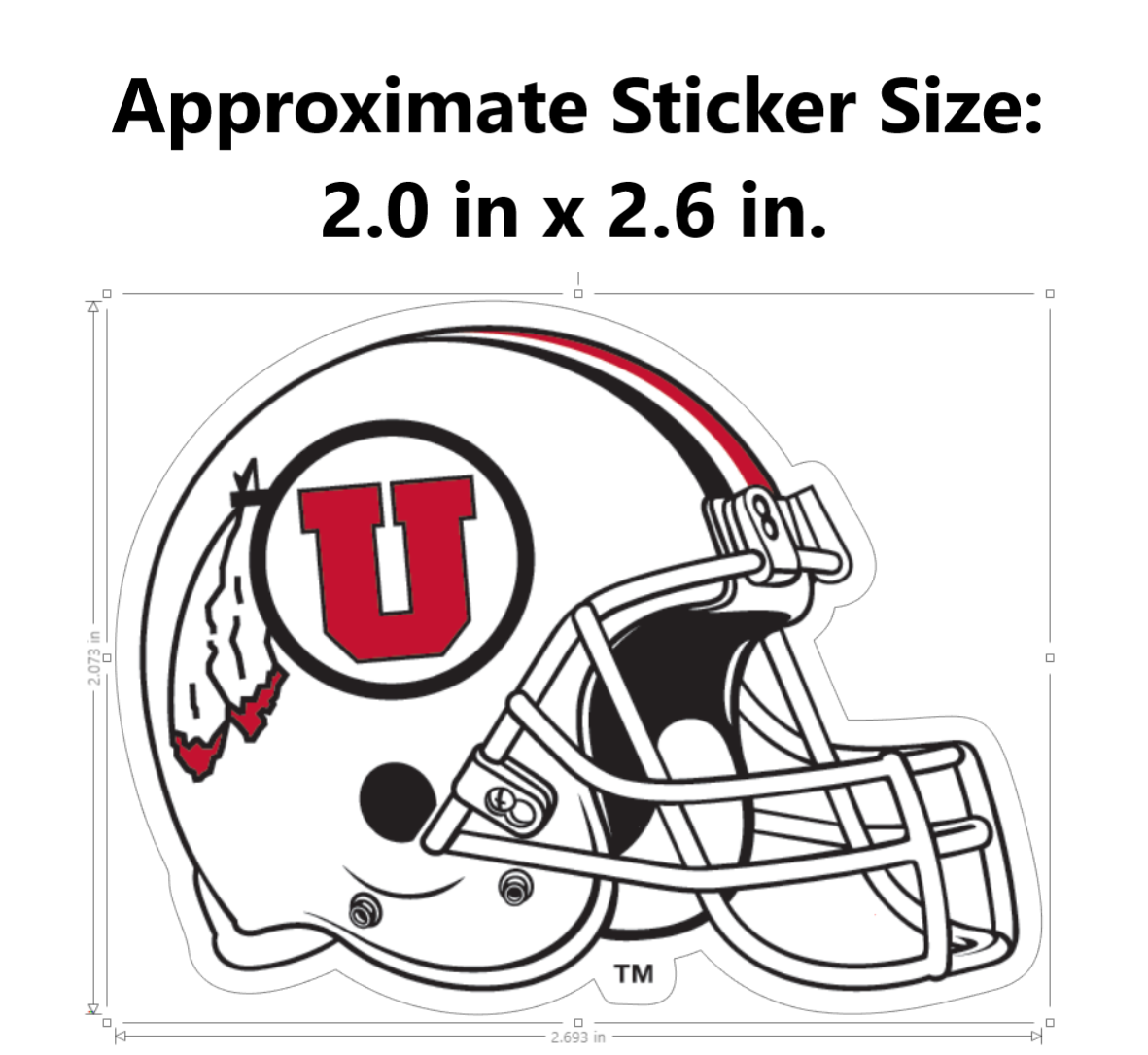 Water Bottle Sticker - University of Utah Multi-Helmet 4-Pack