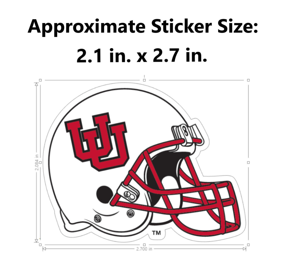 Water Bottle Sticker - University of Utah Multi-Helmet 4-Pack