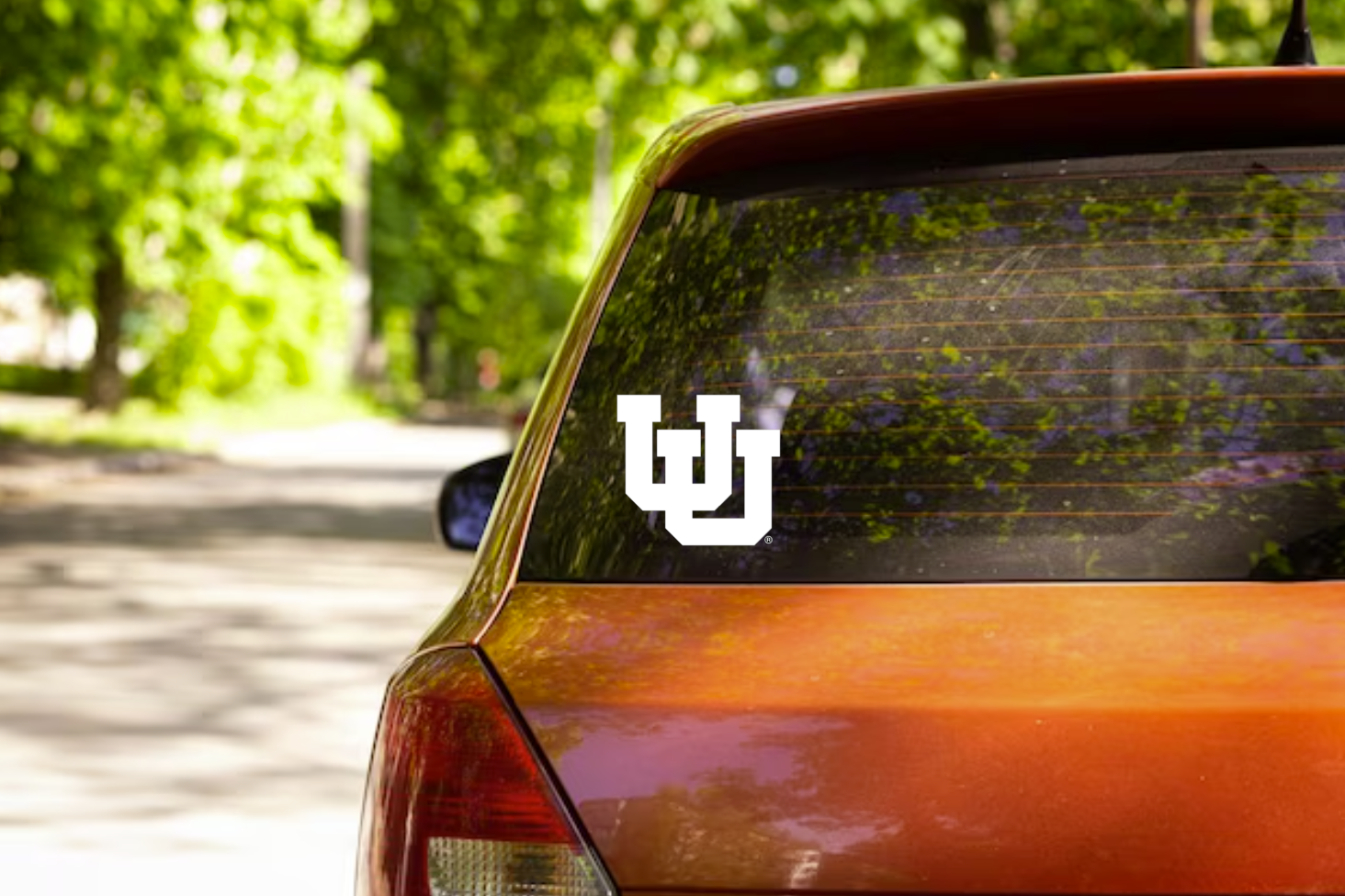 Uth Window Sticker University of Utah Interlocking U Cut Vinyl sticker - Available in mul ...